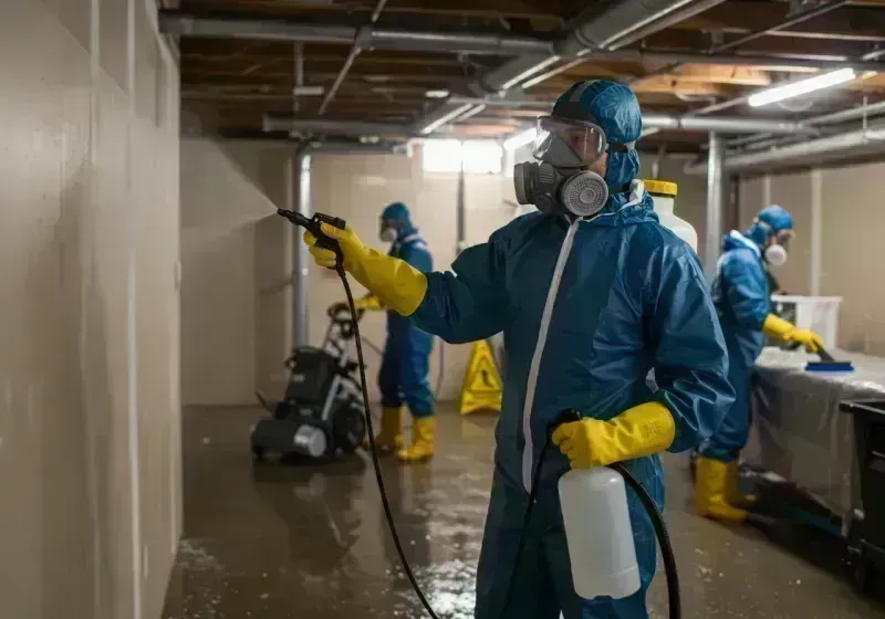 Basement Sanitization and Antimicrobial Treatment process in Pocasset, MA